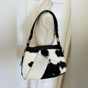 INNUE Italy Genuine Leather Cowhide Hair Hobo Bag Brand New
